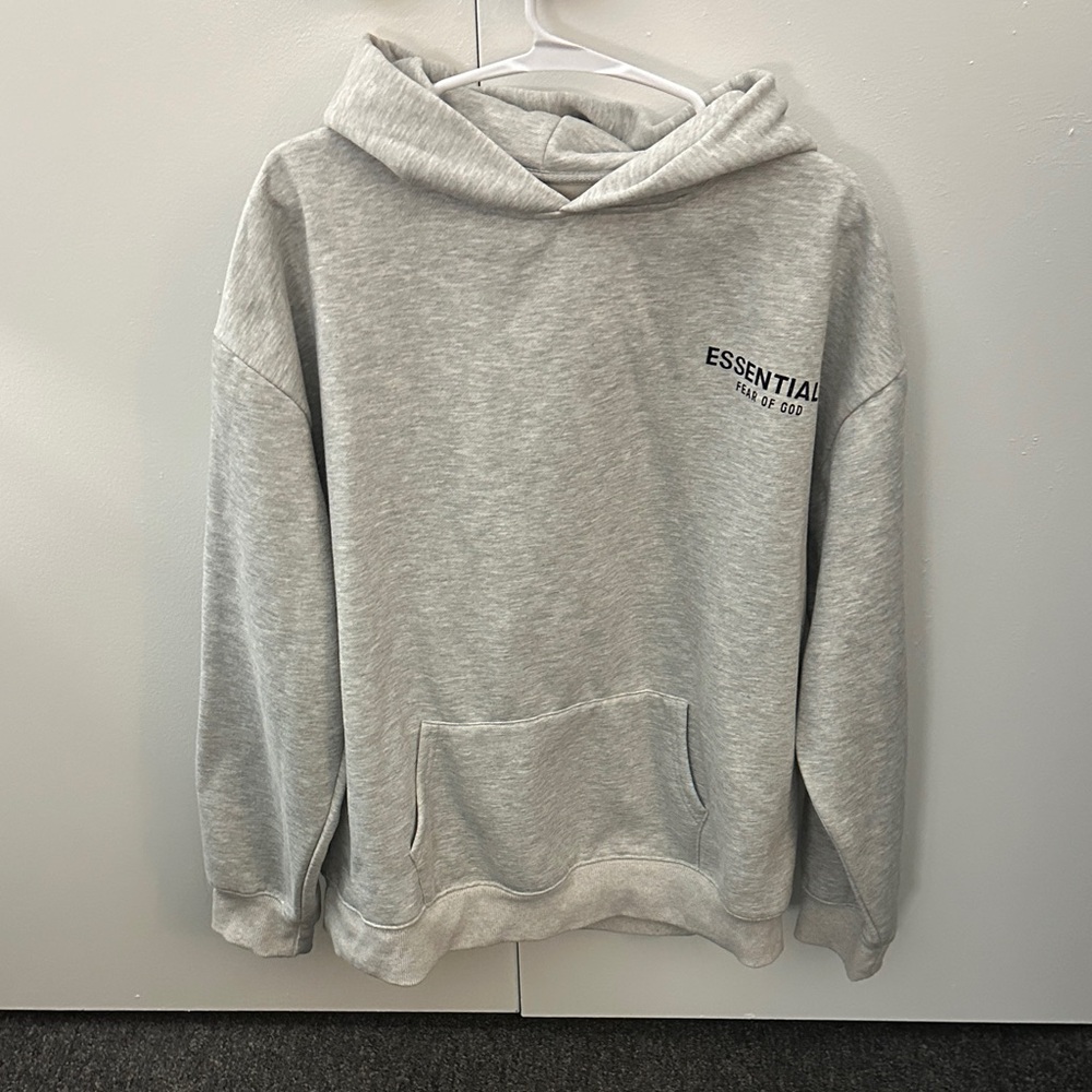 Men’s Essentials Light Gray Hoodie-XL